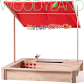 Woodyland Детски дървен пясъчник с покрив и кухня 10311